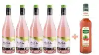  - Pack de 5 vins Ôpia rosé Bio sans alcool et un sirop pamplemousse litchi