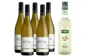  - Pack de 5 vins Ôpia blanc Bio sans alcool et un sirop fleur de sureau