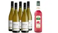  - Pack de 5 vins Ôpia blanc Bio sans alcool et un sirop rose